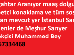 Tezgahtar Aranıyor maaş dolgun gurbetci konaklama ve tüm sosyal hakları mevcut yer İstanbul Sarıyer madenler de Meşhur Sarıyer börekçisi Muhammed Bey 05367334468