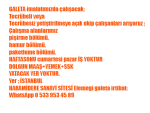 Çırak araniyor yer istanbul beylikdüzü Harami dere sanayi sitesinde Elemegi galeta firması 05339534589